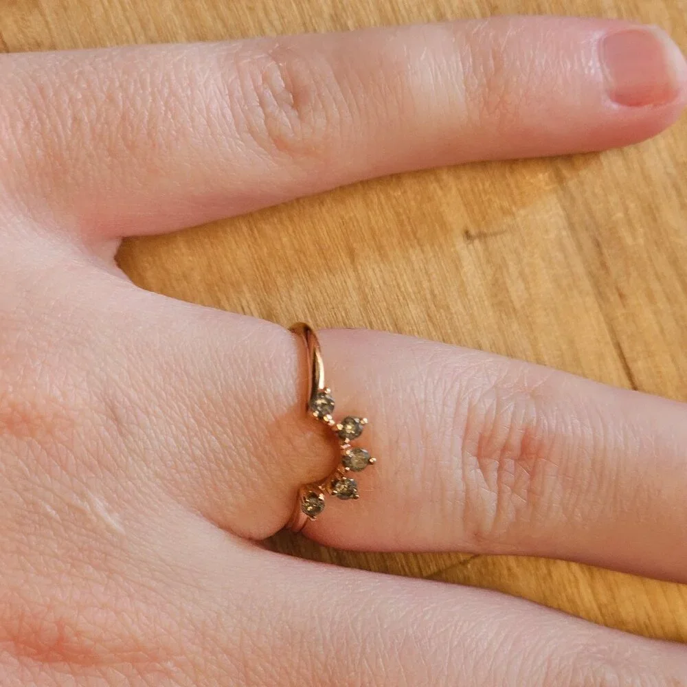 Salt and Pepper diamond band - Picture 2 of 5